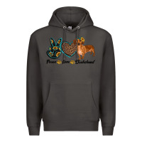 Smoke peace love dachshund Premium Hoodie - RanaPortraitStore