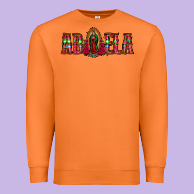 Abuela Floral Aztec Leopard Premium Sweatshirt Designed By Jasminsmagicworld