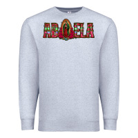 Heather Grey abuela floral aztec leopard Premium Sweatshirt - Jasminsmagicworld