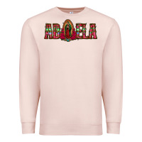 Pale Pink abuela floral aztec leopard Premium Sweatshirt - Jasminsmagicworld