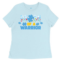 Baby Blue LIL Autism Mom Ladies Tee - CowhideDigitalArt