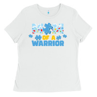 White LIL Autism Mom Ladies Tee - CowhideDigitalArt