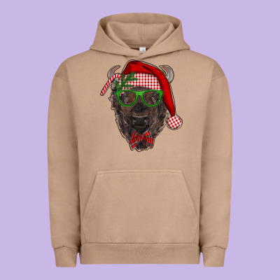 Christmas Bison Urban Hoodie Designed By Ranaportraitstore