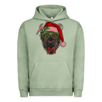 Pigment Oil Green christmas bison Urban Hoodie - RanaPortraitStore