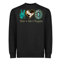 Black Peace Love Turquoise Heavyweight Sweatshirt - Jasminsmagicworld