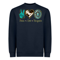 Navy Peace Love Turquoise Heavyweight Sweatshirt - Jasminsmagicworld