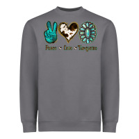 Storm Peace Love Turquoise Heavyweight Sweatshirt - Jasminsmagicworld
