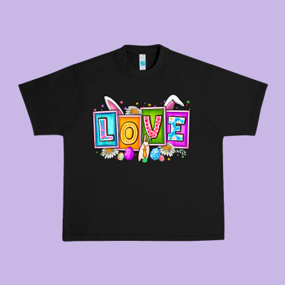 Love Easter Urban Heavy Tee Designed By Cowhidedigitalart