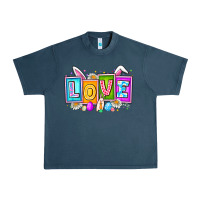 Midnight Navy Love Easter Urban Heavy Tee - CowhideDigitalArt
