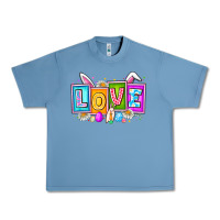 Pebble Blue Love Easter Urban Heavy Tee - CowhideDigitalArt