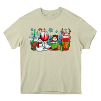 Mossy christmas snowman coffee cups Heavy Core Tee - OliviaCreatesArt