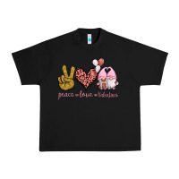 Black Peace Love Valentines Gnomes Urban Heavy Tee - Jasminsmagicworld