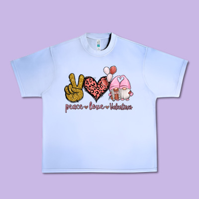 Peace Love Valentines Gnomes Urban Heavy Tee Designed By Jasminsmagicworld