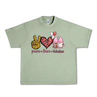 Oil Green Peace Love Valentines Gnomes Urban Heavy Tee - Jasminsmagicworld