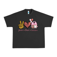 Pigment Black Peace Love Valentines Gnomes Urban Heavy Tee - Jasminsmagicworld