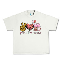 Pistachio Peace Love Valentines Gnomes Urban Heavy Tee - Jasminsmagicworld