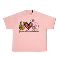 Salmon Peace Love Valentines Gnomes Urban Heavy Tee - Jasminsmagicworld