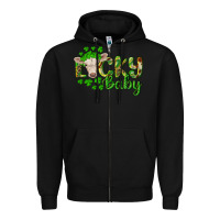 Black Lucky baby charolais calf Zipper Hoodie - RanaPortraitStore