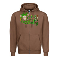 Chestnut Lucky baby charolais calf Zipper Hoodie - RanaPortraitStore