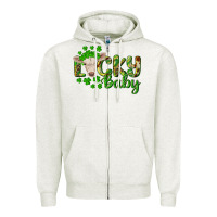 Oatmeal Heather Lucky baby charolais calf Zipper Hoodie - RanaPortraitStore