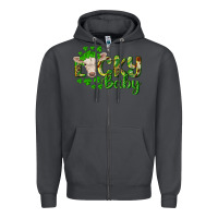 Smoke Lucky baby charolais calf Zipper Hoodie - RanaPortraitStore
