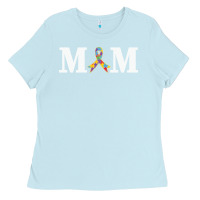 Baby Blue LIL Autism Mom Ladies Tee - CowhideDigitalArt