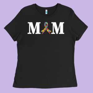 Lil Autism Mom Ladies Tee Designed By Cowhidedigitalart