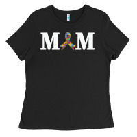 Black LIL Autism Mom Ladies Tee - CowhideDigitalArt