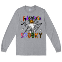 Heather Grey hippie spooky Long Sleeve Tee - SublimationCraftShop