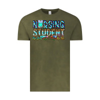 Vintage Olive Nursing Student No Sleep No Money No Life Vintage Tee - CowhideDigitalArt