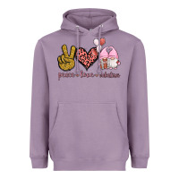 Lavender Peace Love Valentines Gnomes Heavyweight Hoodie - Jasminsmagicworld