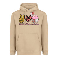 Mushroom Peace Love Valentines Gnomes Heavyweight Hoodie - Jasminsmagicworld