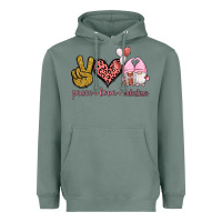 Sage Peace Love Valentines Gnomes Heavyweight Hoodie - Jasminsmagicworld