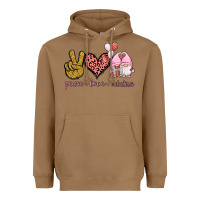 Toasted Coconut Peace Love Valentines Gnomes Heavyweight Hoodie - Jasminsmagicworld