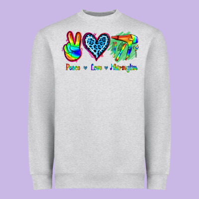 Peace Love Hairstylist Heavyweight Sweatshirt Designed By Jasminsmagicworld