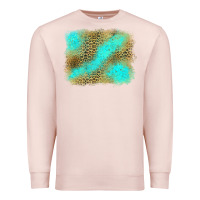 Pale Pink Turquoise Leopard Background Premium Sweatshirt - Jasminsmagicworld