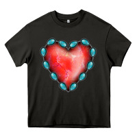 Asphalt Gemstone Red Heart Heavy Core Tee - Jasminsmagicworld