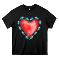 Black Gemstone Red Heart Heavy Core Tee - Jasminsmagicworld