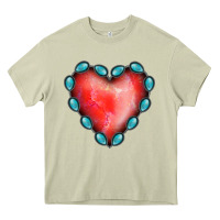 Mossy Gemstone Red Heart Heavy Core Tee - Jasminsmagicworld