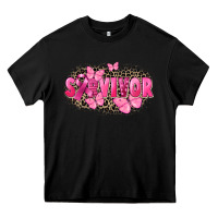 Black Survivor Breast Cancer Heavy Core Tee - FaDigitalArtStudio