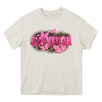 Cream Survivor Breast Cancer Heavy Core Tee - FaDigitalArtStudio