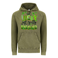 Vintage Olive not lucky just really blessed Vintage Hoodie - Artiststas