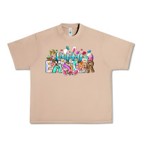 Burro Happy Easter Bunny Urban Heavy Tee - CowhideDigitalArt