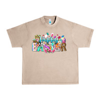 French Oak Happy Easter Bunny Urban Heavy Tee - CowhideDigitalArt
