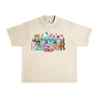 Sandshell Happy Easter Bunny Urban Heavy Tee - CowhideDigitalArt