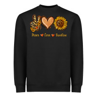 Black Peace Love Sunshine Heavyweight Sweatshirt - Jasminsmagicworld