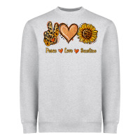 Heather Grey Peace Love Sunshine Heavyweight Sweatshirt - Jasminsmagicworld