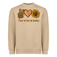 Mushroom Peace Love Sunshine Heavyweight Sweatshirt - Jasminsmagicworld