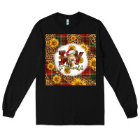 Black joy to the world christmas cow Long Sleeve Tee - LillyAllenDesigns