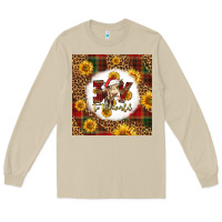 Mushroom joy to the world christmas cow Long Sleeve Tee - LillyAllenDesigns